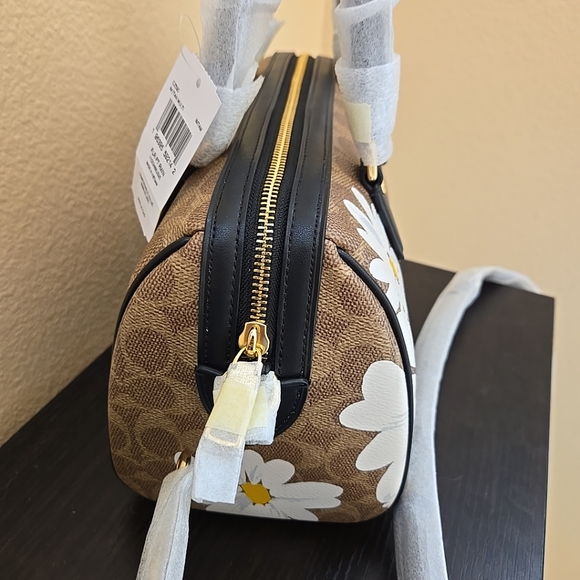 Coach Rowan Satchel In Signature Canvas With Floral Print - Picture 9 of 14
